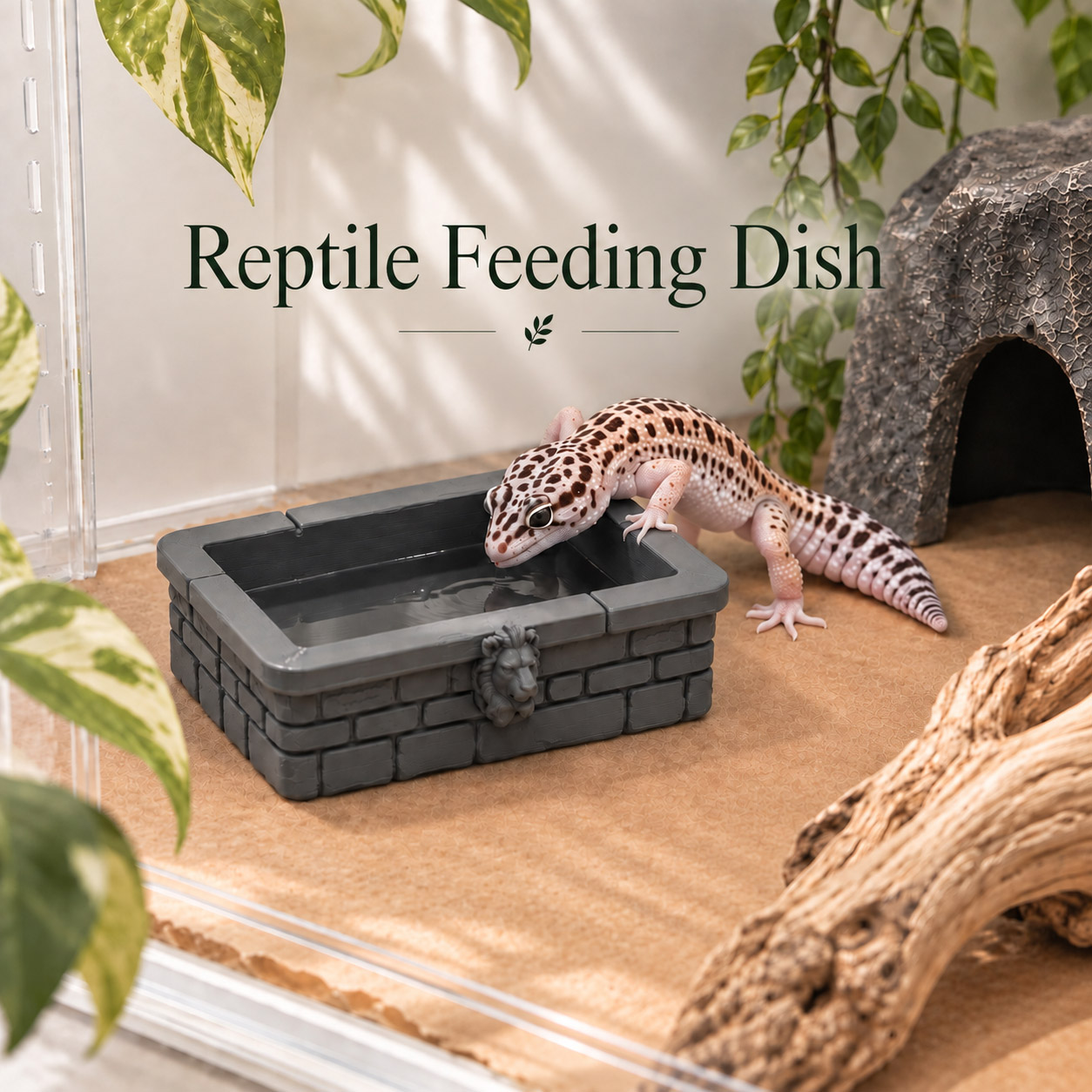 Water Dish Reptile - Ciotola d'Acqua per Rettili a Forma